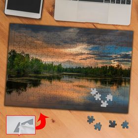3668 Gün Batımı Eşliğinde Göl 240 Parça Puzzle Yapboz Tablo