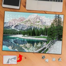 3672 Buzul Dağlar Ve Ağaçlar 240 Parça Puzzle Yapboz Tablo