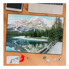 3672 Buzul Dağlar Ve Ağaçlar 240 Parça Puzzle Yapboz Tablo