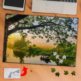 3673 Ağaçların Altında Sandal Turu 240 Parça Puzzle Yapboz Tablo