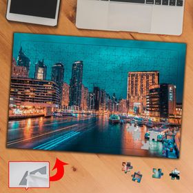 3677 Şehir Manzarası ve Işıkları 240 Parça Puzzle Yapboz Tablo