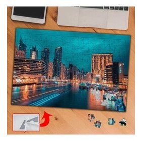 3677 Şehir Manzarası ve Işıkları 240 Parça Puzzle Yapboz Tablo