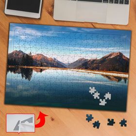 3678 Göl Kenarı Ve Dağ Manzarası 240 Parça Puzzle Yapboz Tablo