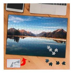 3678 Göl Kenarı Ve Dağ Manzarası 240 Parça Puzzle Yapboz Tablo