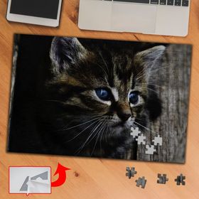3688 Mavi Gözlü Bebek Kedicik 240 Parça Puzzle Yapboz Tablo