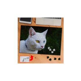 3689 Mavi Yeşil Gözlü Van Kedisi 240 Parça Puzzle Yapboz Tablo