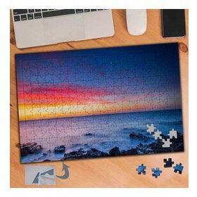 369 Sisli Deniz Kızıl Gök Manzarası 240 Parça Puzzle Yapboz Tablo