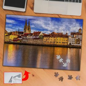 3692 Nehir Kenarında Renkli Evler 240 Parça Puzzle Yapboz Tablo
