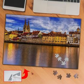3692 Nehir Kenarında Renkli Evler 240 Parça Puzzle Yapboz Tablo