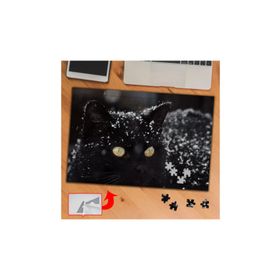 3694 Sarı Gözlü Siyah Kedi 240 Parça Puzzle Yapboz Tablo