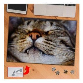 3696 Dişli Uyuyan Kedi 240 Parça Puzzle Yapboz Tablo