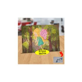 36E0 Yeşil Ağaçlar Arasında Peri Kızı 99 Parça Puzzle Yapboz Tablo