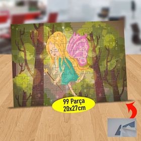 36E0 Yeşil Ağaçlar Arasında Peri Kızı 99 Parça Puzzle Yapboz Tablo