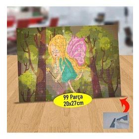 36E0 Yeşil Ağaçlar Arasında Peri Kızı 99 Parça Puzzle Yapboz Tablo