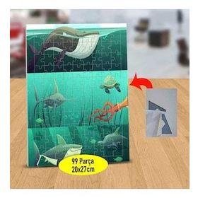 37 Denizdeki Sevimli Balıklar 99 Parça Puzzle Yapboz Tablo