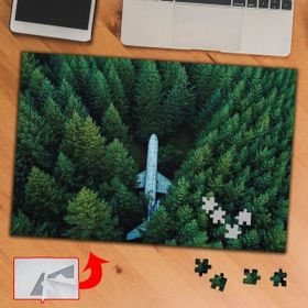3708 Ormanın İçine Düşen Uçak 240 Parça Puzzle Yapboz Tablo