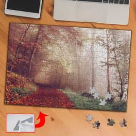 3709 Kırmızı Yapraklı Ağaç Yolu 240 Parça Puzzle Yapboz Tablo