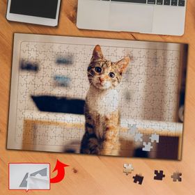3715 Şaşkın Bakışlı Kedicik 240 Parça Puzzle Yapboz Tablo