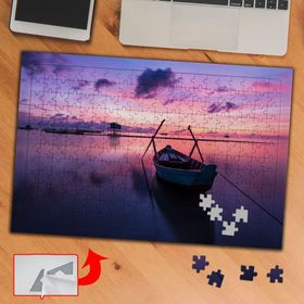 3734 Pembe Gökyüzü Sandal Deniz 240 Parça Puzzle Yapboz Tablo