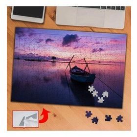3734 Pembe Gökyüzü Sandal Deniz 240 Parça Puzzle Yapboz Tablo