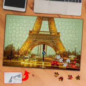 3739 Eyfel Kulesi Altında Yol 240 Parça Puzzle Yapboz Tablo