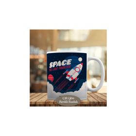 374 Uzaya Fırlatılan Roket-Space Baskılı Kupa Bardak
