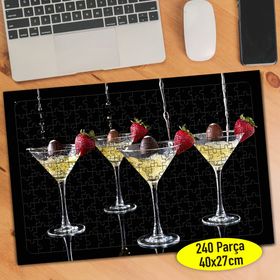 3741 Çilekli Meyveli Martini İçecekleri 240 Parça Puzzle Yapboz