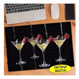 3741 Çilekli Meyveli Martini İçecekleri 240 Parça Puzzle Yapboz