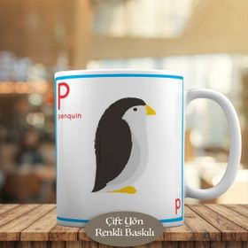 37626 Sevimli Hayvan Penguen Penquin Kupa Bardak