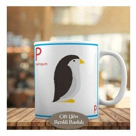 37626 Sevimli Hayvan Penguen Penquin Kupa Bardak