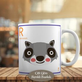 37627 Sevimli Hayvan Rakun Raccoon Kupa Bardak