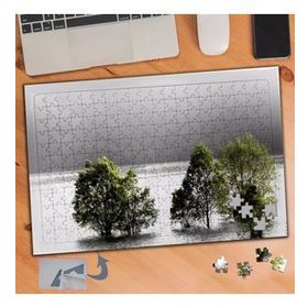 377 Ağaçlar Ve Kurak Zemin 240 Parça Puzzle Yapboz Tablo