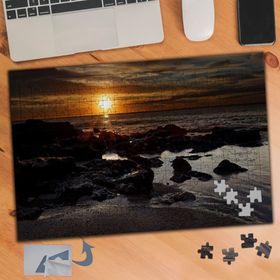 378 Güneş Kayalar Deniz 240 Parça Puzzle Yapboz Tablo