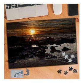 378 Güneş Kayalar Deniz 240 Parça Puzzle Yapboz Tablo