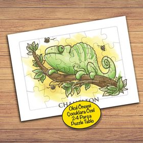 37PZ Ağaçtaki İguana Çocuklara Özel Puzzle Yapboz Tablo