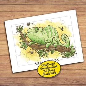 37PZ Ağaçtaki İguana Çocuklara Özel Puzzle Yapboz Tablo