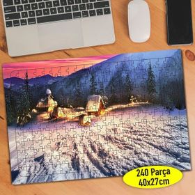 380259 Ukraynada Karlı Kış Manzarası 240 Parça Puzzle Yapboz
