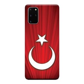 382 Samsung Galaxy S20 Plus SM-G985F Türk BayrağıBaskılı Silikon Kılıf