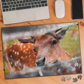 384945 Çit Arkasından Güzel Ceylan 240 Parça Puzzle Yapboz