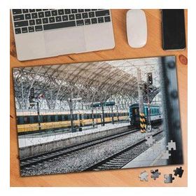 384947 Açık Tren İstasyonu 240 Parça Puzzle Yapboz