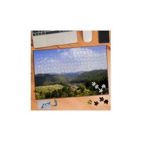 385 Yeşil Dağlar Gökyüzü Doğa 240 Parça Puzzle Yapboz Tablo
