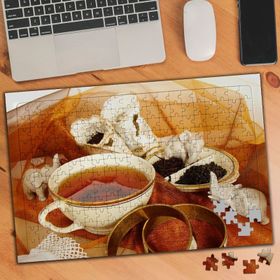 38859607 Fil Heykeller ve Bitki Çayı 240 Parça Puzzle Yapboz