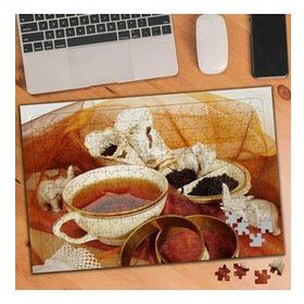 38859607 Fil Heykeller ve Bitki Çayı 240 Parça Puzzle Yapboz