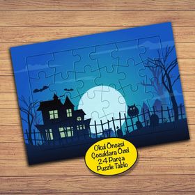 3897 Halloween Cadılar Bayramı 24 Parça Çocuklara Özel Yapboz Tablo
