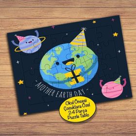 39 Mother Earth Day 24 Parça Çocuklara Özel Yapboz Tablo