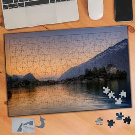 390 Dağ Kasaba Deniz 240 Parça Puzzle Yapboz Tablo