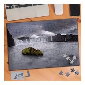 391 Şelale Kara Bulutlar 240 Parça Puzzle Yapboz Tablo