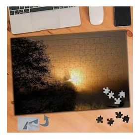 393 Güneş Işığı Ağaçlar Doğa 240 Parça Puzzle Yapboz Tablo