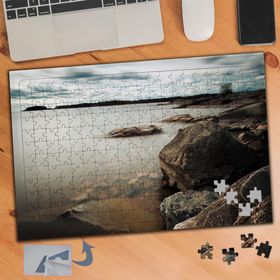 396 Göl Altında Taş Kayalıklar 240 Parça Puzzle Yapboz Tablo