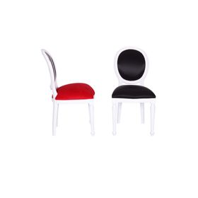 3A Mobilya Black And Red 2'li Sandalye